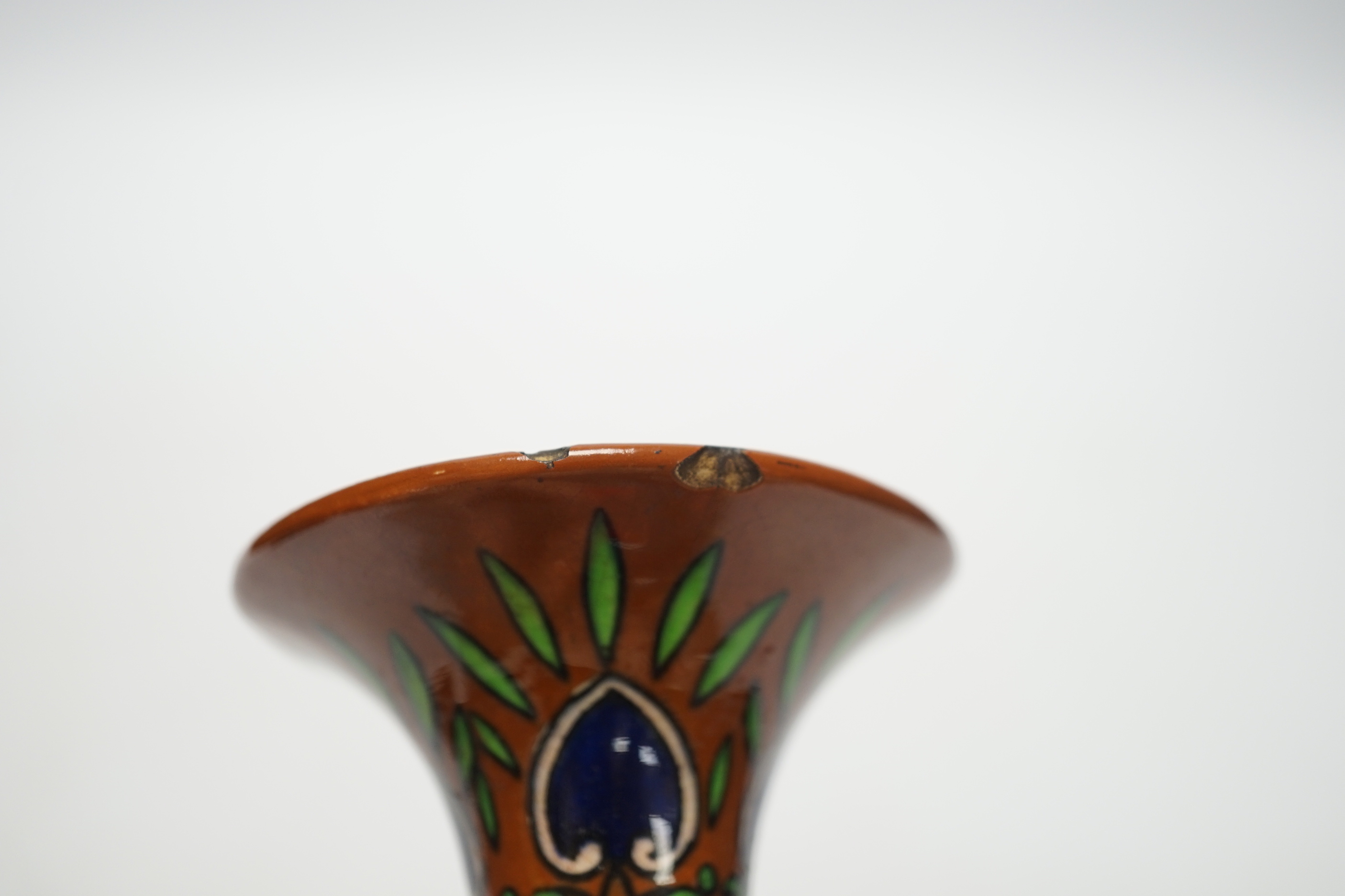 A Foley Intarsio vase, numbered 3543, 22cm